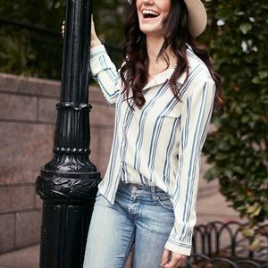 Elizabeth&Clarke striped button down shirt
